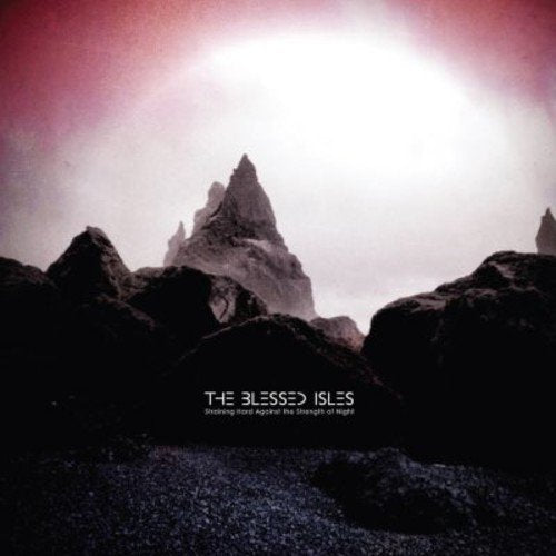 The image depicts a CD cover with a mountainous landscape and text. Alt text: Dark mountain landscape with "The Blessed Isles" text overlay.