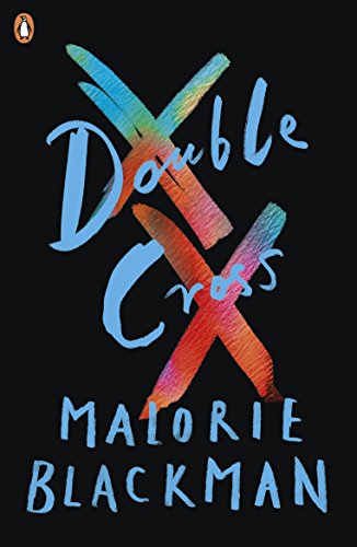 "Book cover with 'Double Cross' title, featuring a white and a black character."