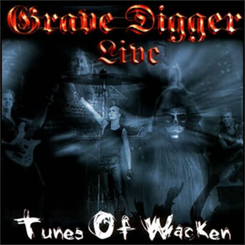 Grave Digger album cover featuring musicians in a dark, smoky scene.