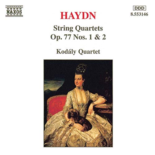 CD cover for Haydn string quartets featuring a portrait of a woman.