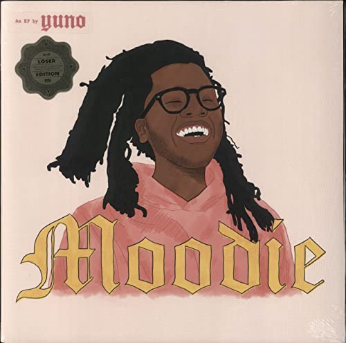 Vinyl record cover featuring a portrait of Yuno with dreadlocks and glasses.