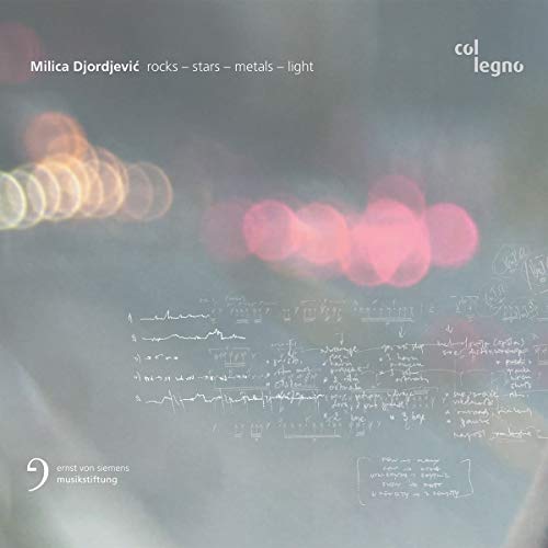 CD cover with blurred lights, equations, and artist name “Milica Djordjevic”.