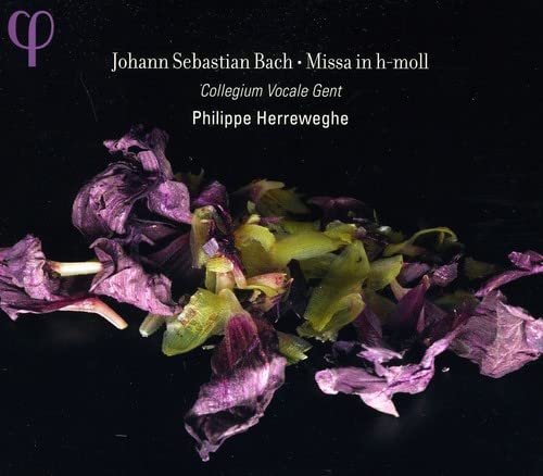 CD cover for Bach's Mass in B Minor with floral imagery.