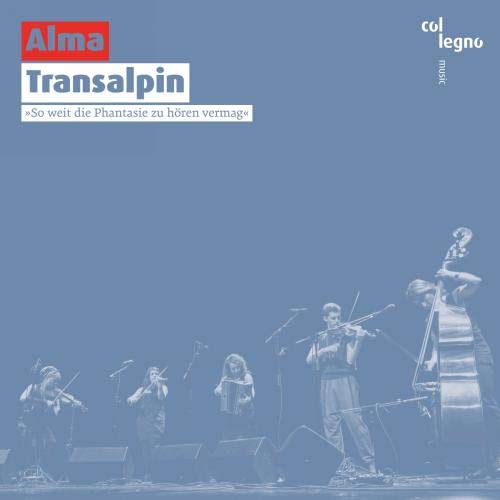 CD cover for “Transalpin” featuring musicians in sepia tones.