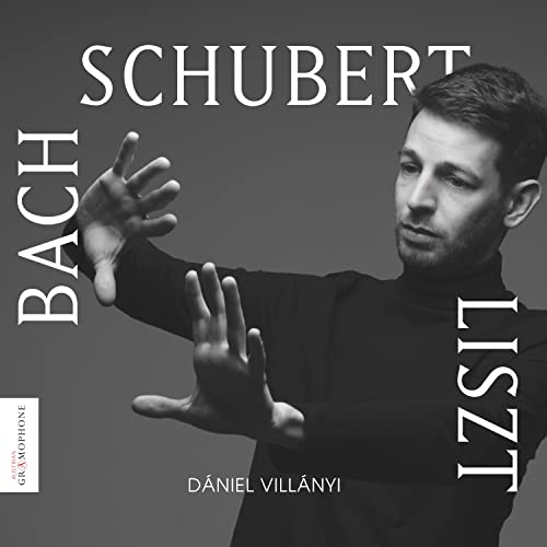 CD cover featuring pianist Dániel Villányi with composer names.