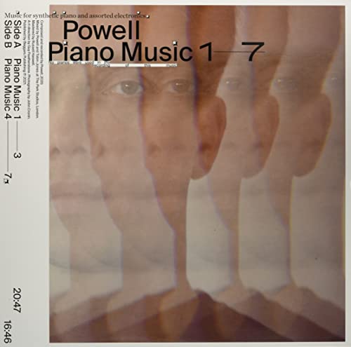 Vinyl record cover featuring repeating portrait of a man with eyes visible.