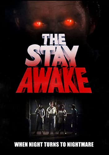 DVD cover for horror film "The Stay Awake" with glowing eyes and figures.