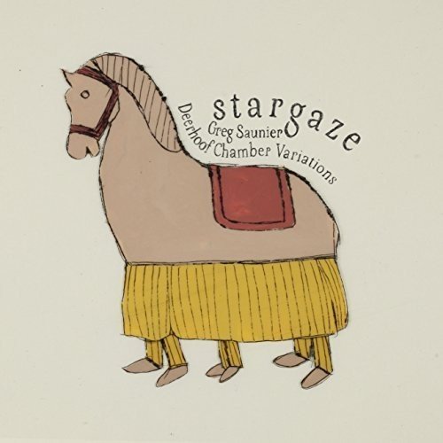 Hand-drawn horse with yellow clothing, album cover for Stargaze.
