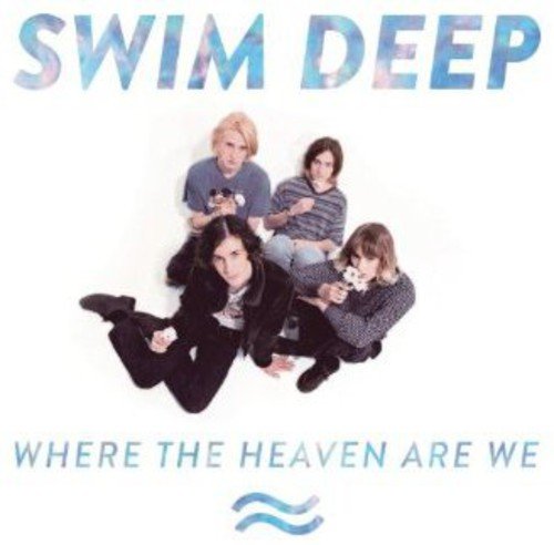 "CD cover with four band members and iridescent text on a white background."