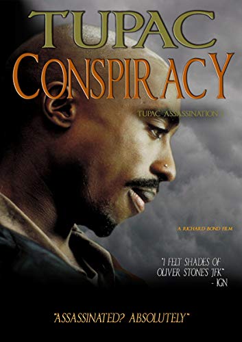 DVD cover for "Tupac Conspiracy" featuring a portrait of Tupac Shakur.