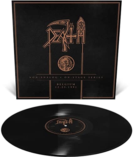 Death album "Non:Analog" vinyl record with skull and scythe artwork.