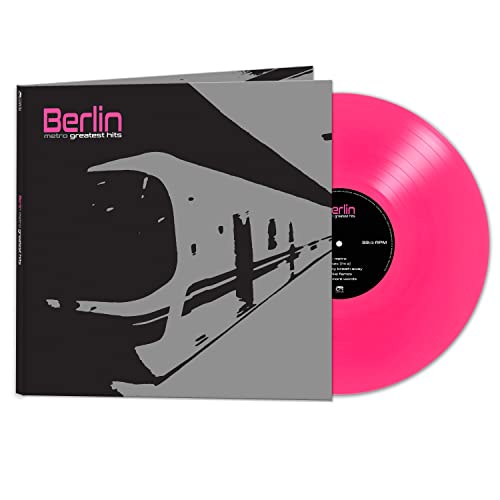 Pink vinyl record and album cover for Berlin’s “Metro - Greatest Hits”.