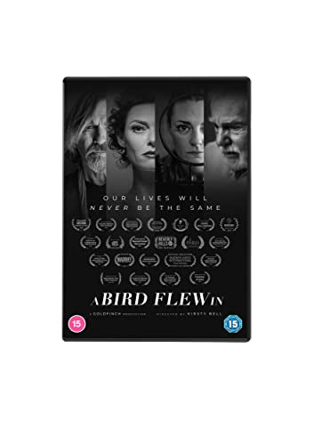 DVD cover for "A Bird Flew In" featuring four solemn faces.