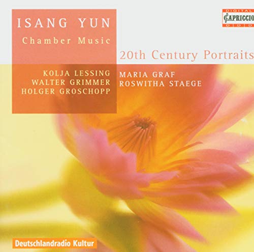 CD cover for Isang Yun’s chamber music with a floral image.