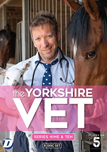DVD cover for "The Yorkshire Vet" featuring a vet with animals.