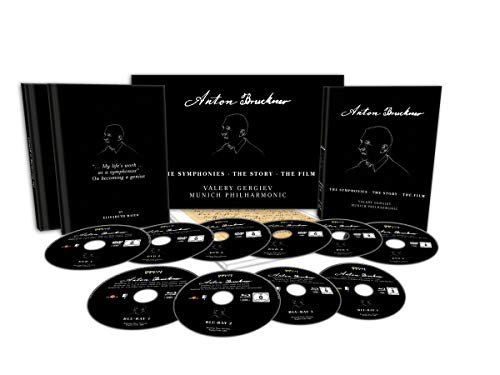 Black DVD case with portrait of Anton Bruckner and text details.