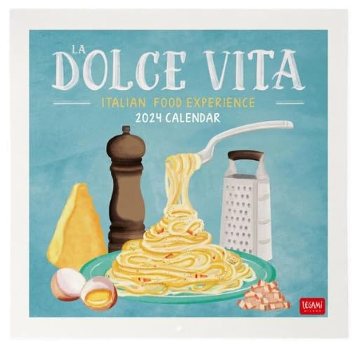 Legami - Wall Calendar 2024, 12 Months and Annual Planner, Space for Notes and Notes, Number of the Week, 6 Languages, Zodiac Signs and International Holidays, Single Cellophaning, 30x29 cm
