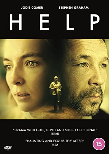 DVD cover featuring close-up portraits of Jodie Comer and Stephen Graham with title Help.