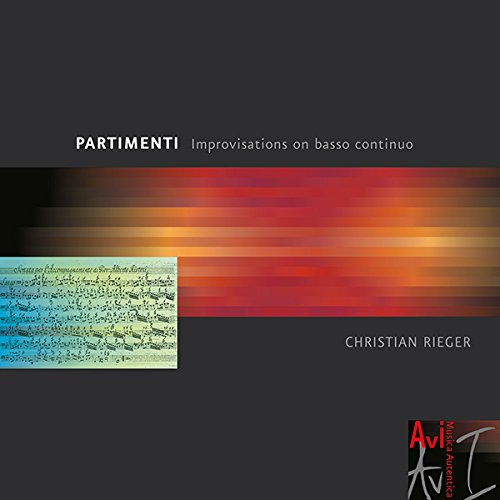 "CD cover with blurred red and orange design, sheet music, and 'Avi' logo."