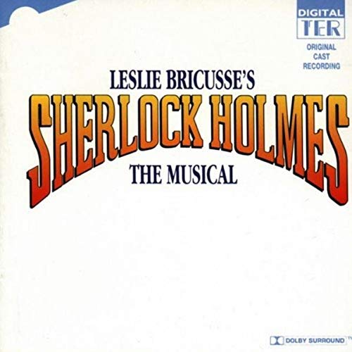 CD cover for “Sherlock Holmes The Musical” with bold red lettering.