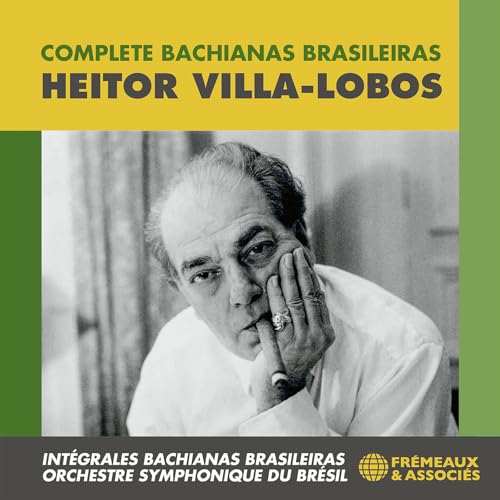 CD cover featuring a black and white portrait of composer Heitor Villa-Lobos.