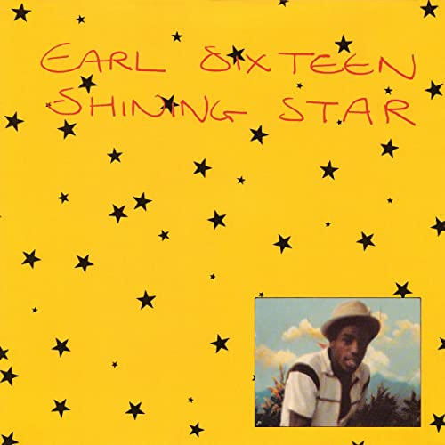 Yellow album cover with black stars and a portrait in the corner.