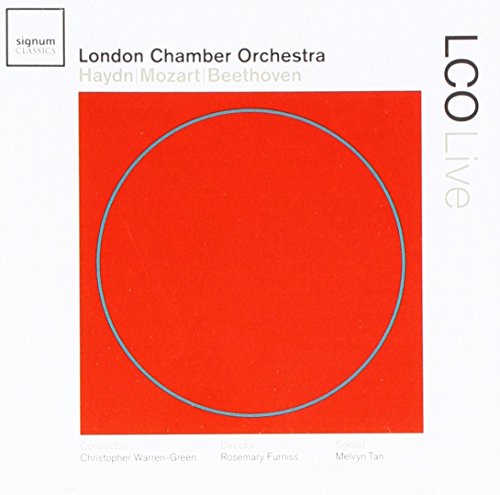 CD cover: red square with a blue circle, text for Haydn, Mozart, Beethoven.