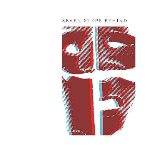 CD cover for Mana’s “Seven Steps Behind” with abstract red and blue design.