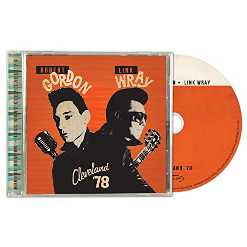 CD case with portraits of Robert Gordon and Link Wray, orange background.