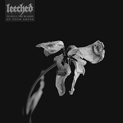 Black and white album cover featuring a decaying flower against a dark background.