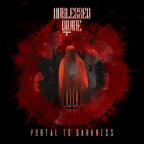 CD cover: hooded figure in red, cosmic and cracked background.