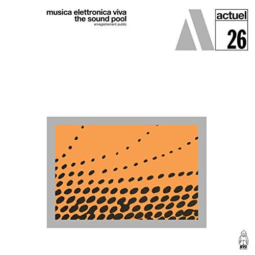 Vinyl record cover: abstract orange and black pattern, white border.
