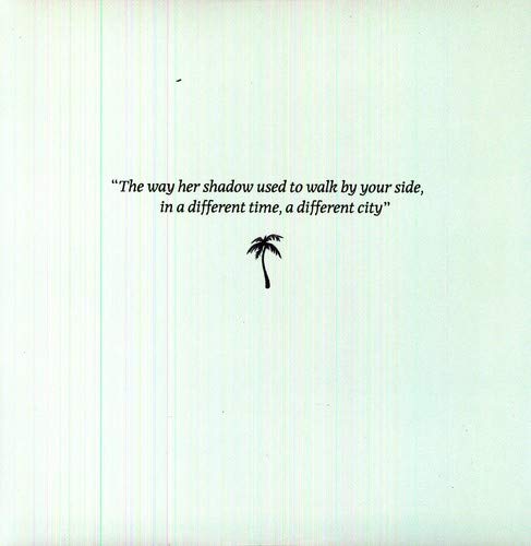 Pale green vinyl record cover with text and a small palm tree illustration.