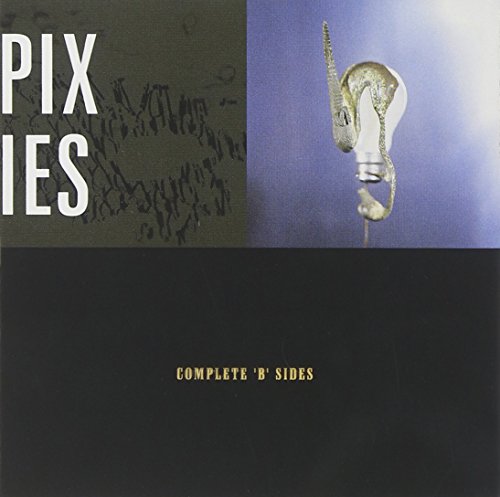 "CD cover with 'PIXIES' and 'COMPLETE 'B' SIDES' text, featuring a lightbulb image."