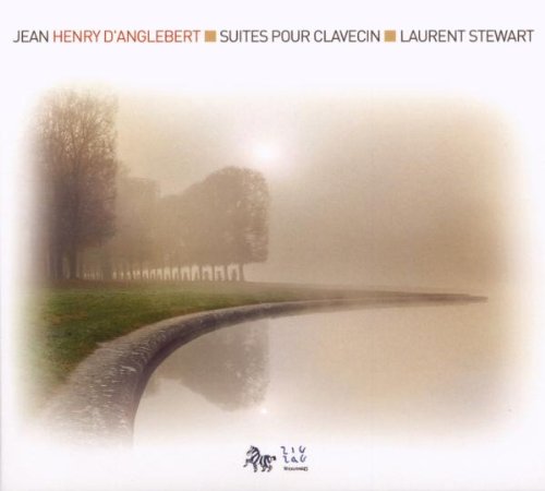 "Album cover with a foggy landscape, featuring a curved path and trees."