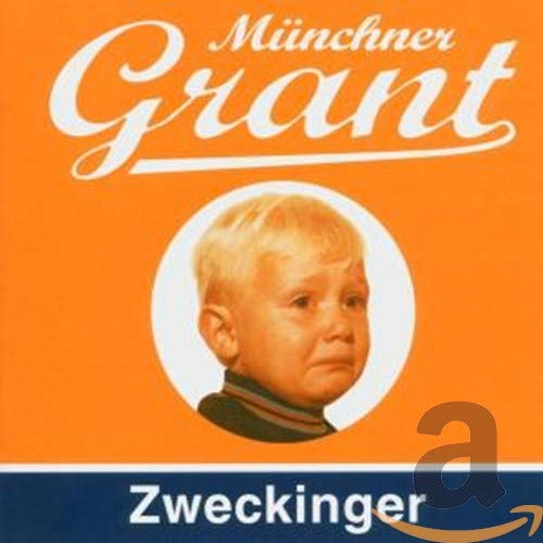 CD cover: orange background, portrait of a sad young boy, text "Zweckinger".