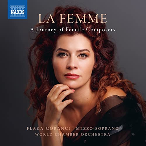 CD cover: portrait of mezzo-soprano Flaka Goranci, album "La Femme".