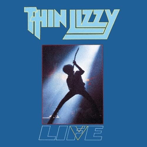 Thin Lizzy "Life - Live" CD cover with guitarist silhouette.