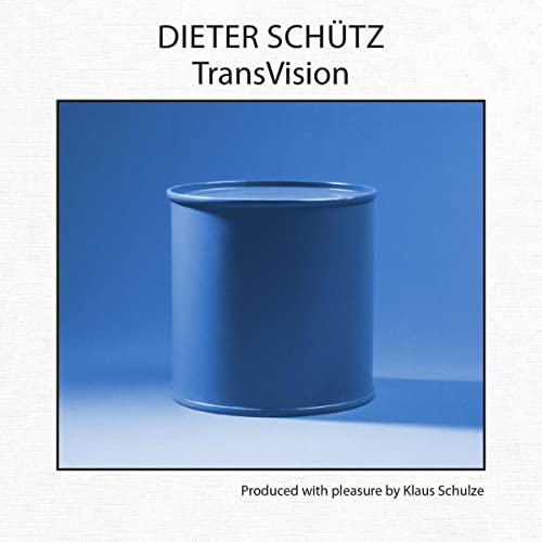 CD cover for Dieter Schutz’s TransVision, featuring a blue metal can.