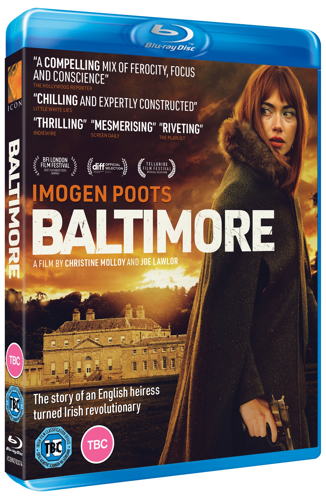 Baltimore" Blu-ray cover featuring Imogen Poots and a historic building.