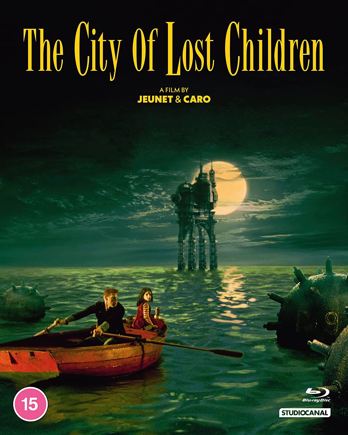 Blu-ray cover for "The City of Lost Children" featuring a dark, surreal landscape.