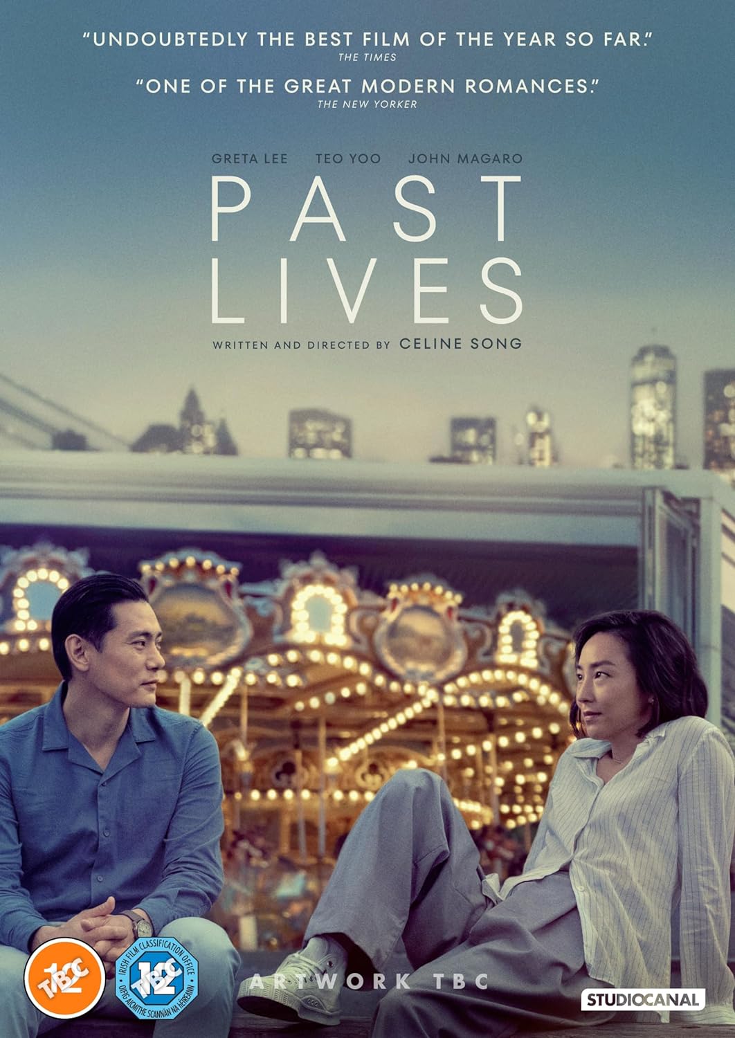 DVD cover for “Past Lives” featuring two people at a fair.