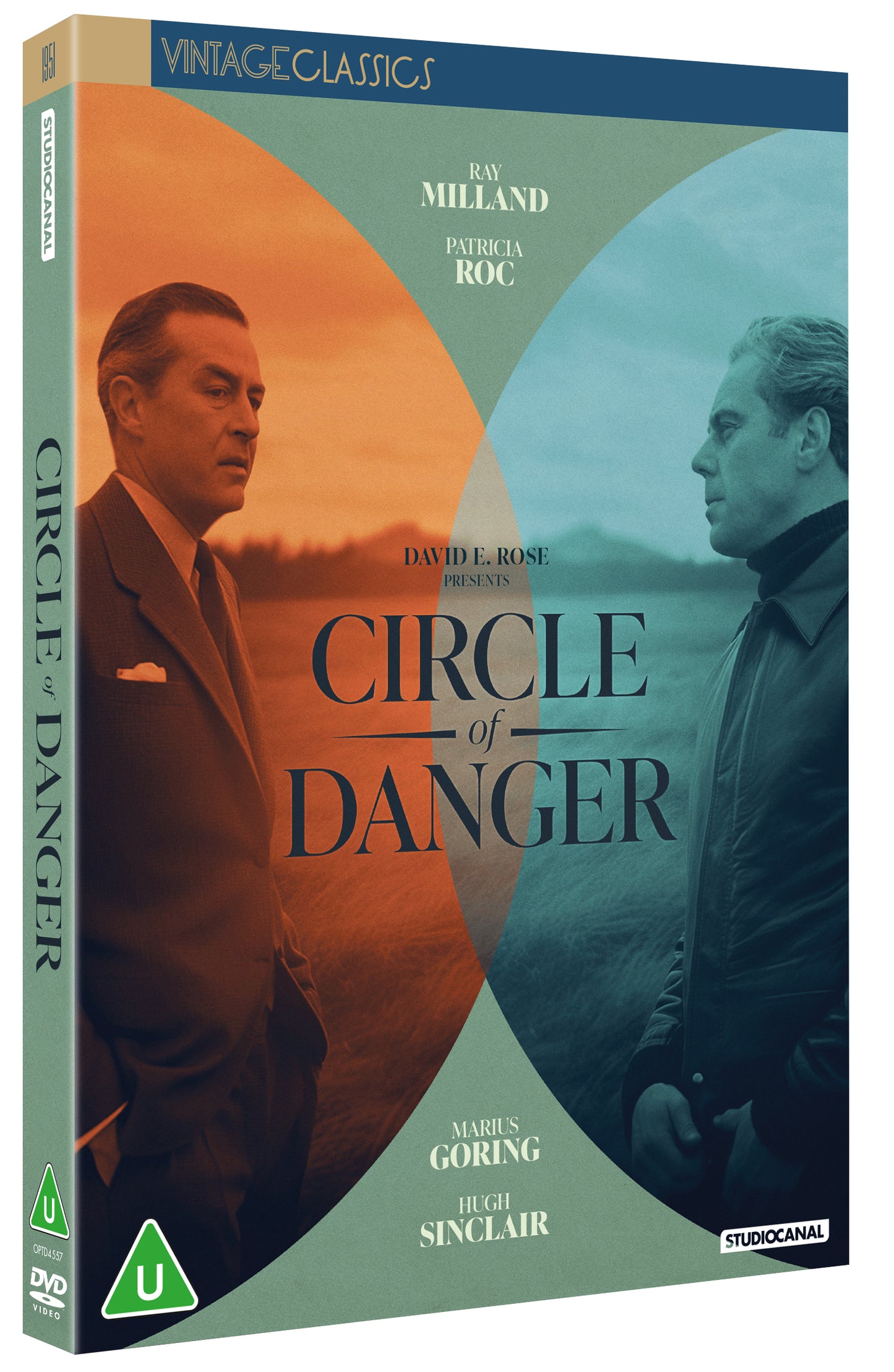 DVD cover for "Circle of Danger" featuring two serious men’s faces.