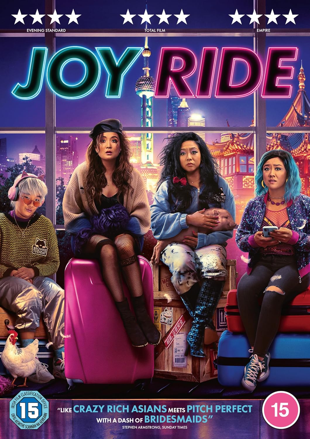 DVD cover for "Joy Ride" featuring four women in a colorful, urban setting.