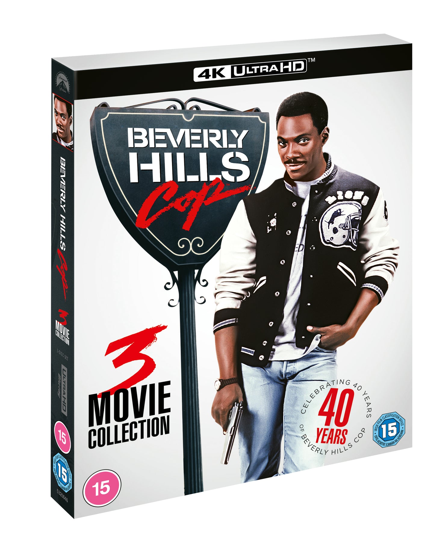 “Beverly Hills Cop” trilogy 4K UHD Blu-ray case featuring Eddie Murphy.