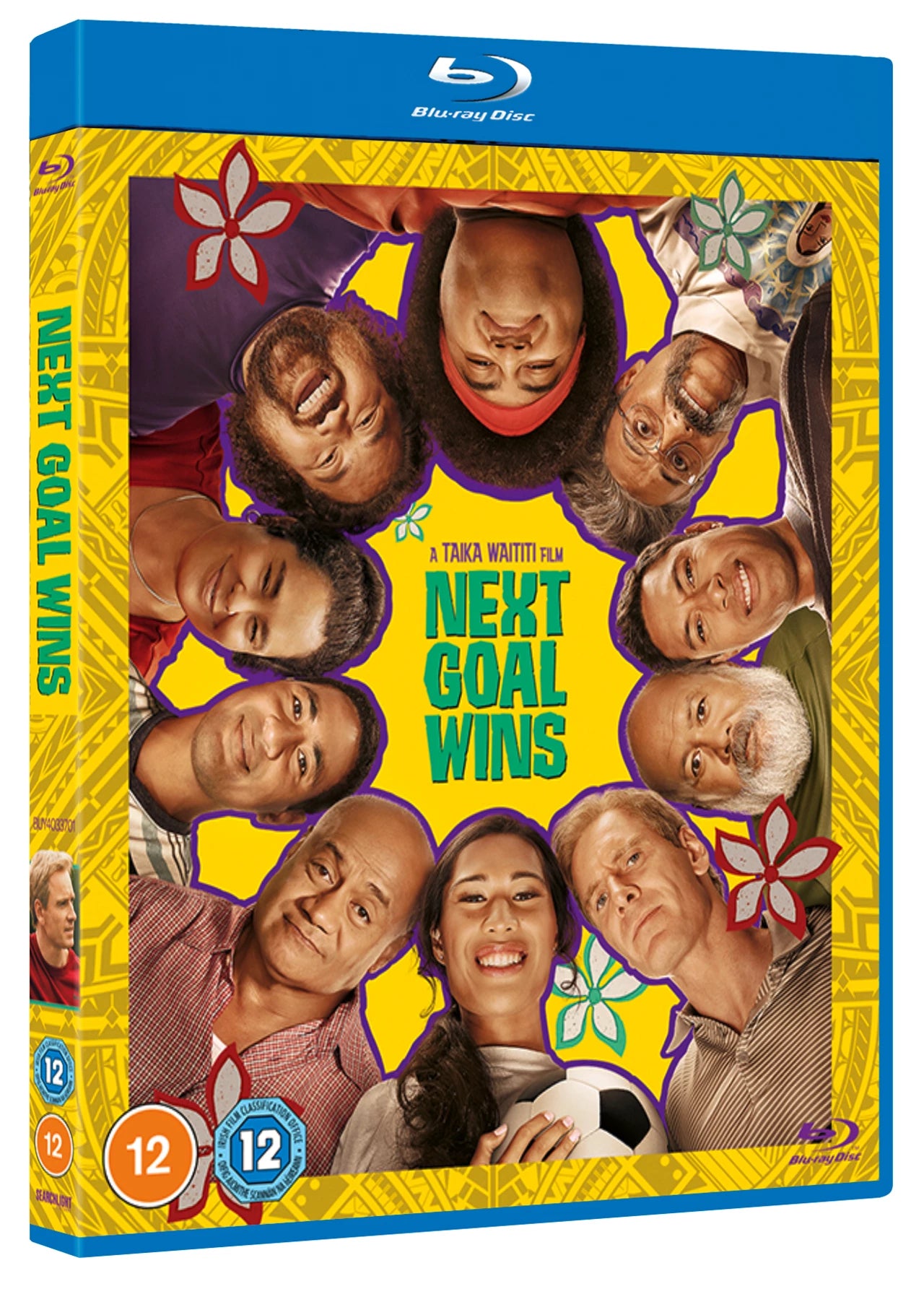 Next Goal Wins" Blu-ray cover featuring a group portrait of diverse people.