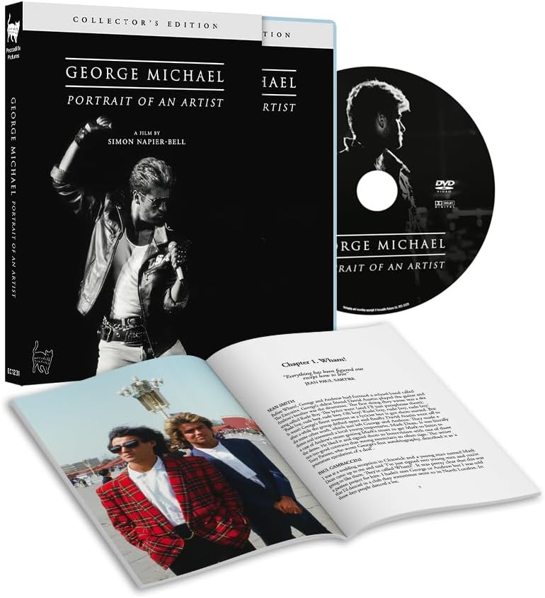DVD case for "George Michael: Portrait Of An Artist" with disc and booklet.