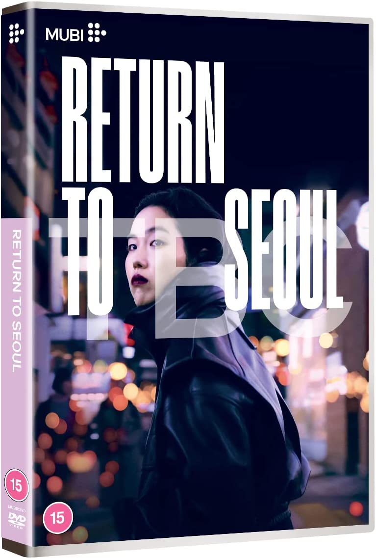 "Return to Seoul" DVD cover featuring a woman in a black jacket, with city lights.