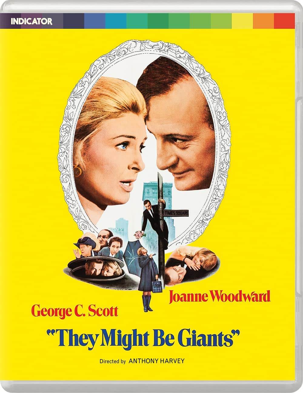 "Blu-ray case with yellow cover featuring a couple and city scenes."