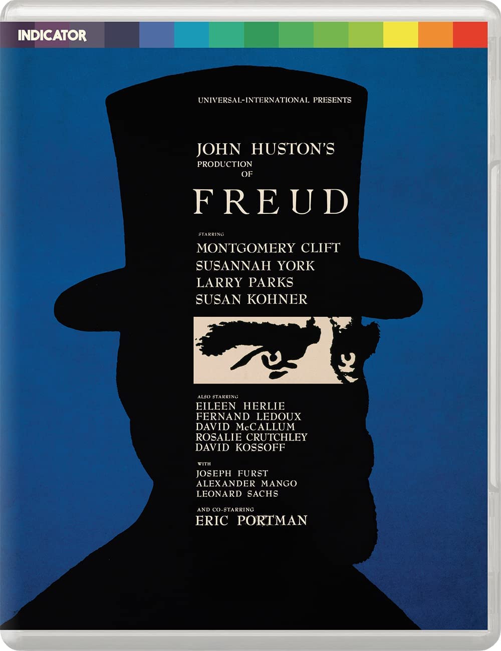 "Blu-ray case cover with silhouette of a man in a top hat."